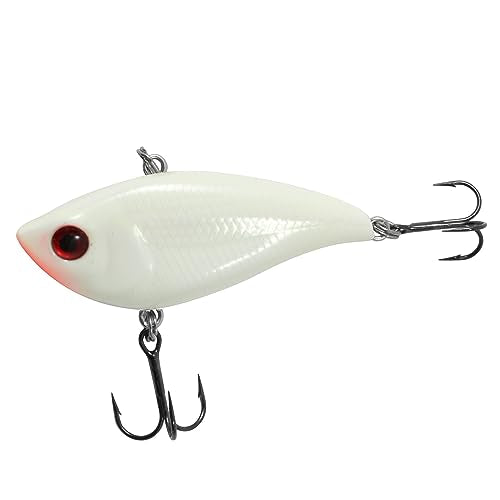 Northland Fishing Tackle Rippin' Shad Lipless Crankbait - Freshwater Fishing Oure for Bass, Walleye, Trout, & Crappie, The Perfect Bait in Nay Kit, Assorted Sizes & Colors - color: Glo White Tiger, size: 1.5" (1/8 Oz)
