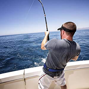 Yosoo Fishing Waist Fishing Fighting Rod Belt Adjustable Rotary Boat Fishing Rod Holderholder (Red) Rod Holders For Belt