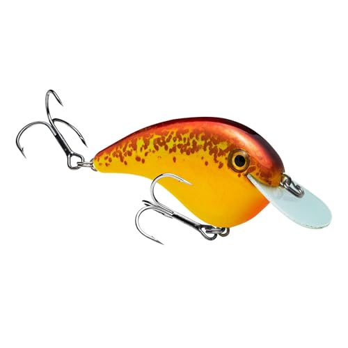 Strike King Chick Magnet Jr. Crankbait Fishing Lure, 1/4 oz, Dives 4-6 Feet, Premium Hooks - color: Chartreuse Copper