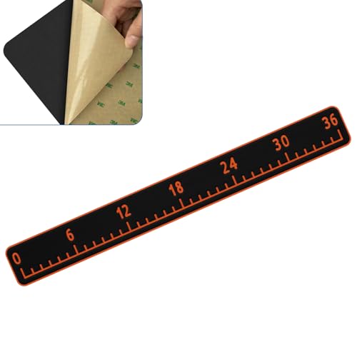 HZshark EVA Foam Fish Measuring Board, Fish Ruler with 3M Self-Adhesive Backing, 36" Fishing Tape Measure for Boats Sailboats Yachts Kayaks - color: Black with Orange, size: 4.5"*36"
