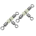 PATIKIL 3 Way Swivel Cross Line T Turn Rolling Tackle with Luminous Beads for Catfish Surf Rig - size: 1.5x0.8 Inch