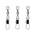 Barrel Swivel and B-Shaped Snap for Fishing Tackle Lines Connector High-Strength Stainless Steel Interlock Snap Swivels with Quick-Change Clips 100pcs FS/BZ-02（10#）