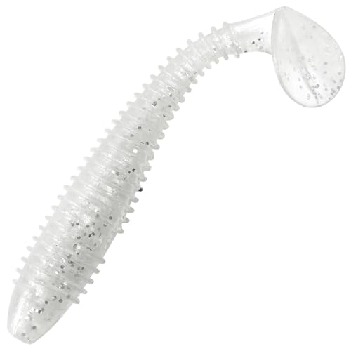 Paddle Tail Swimbaits, 2.5 inch/3inch Soft Lures Fishing Trout Crappie Bass for Freshwater and Saltwater 75PCS/60PCS - color: White Pearl, size: 2.5 inch, 75 PCs