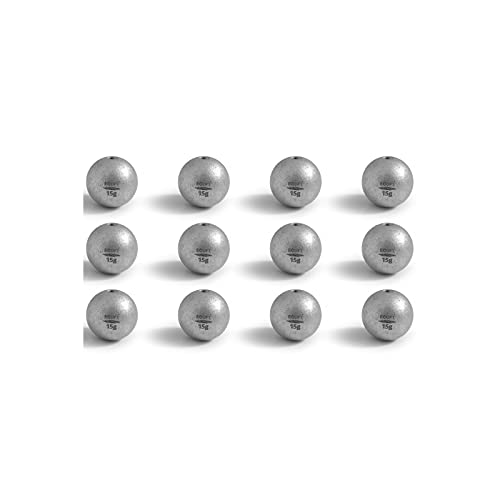 Lead Free Fishing Weights Sinkers 10g-200g Coated Egg Sinkers Weights Oval Shape Assorted Sizes Bag and Fishing Weights Assortment Box Non-Lead Fishing Weights Saltwater Freshwater - style: 15g(0.53oz)-12pcs