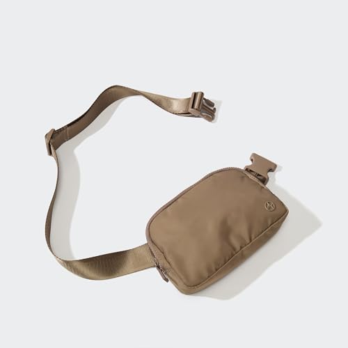 Pander Two Way Zipper Fanny Pack Nylon Everywhere Belt Bag for Women, Water Repellent Waist Packs, Crossbody Bags with Adjustable Strap (Gray Brown) - color: Gray Brown