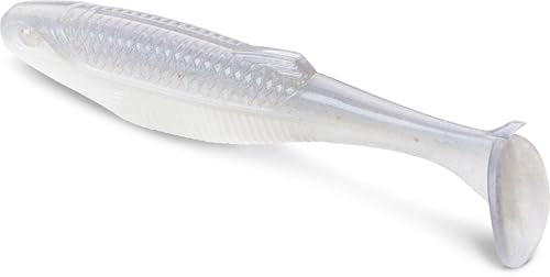 Rapala CrushCity Mayor Soft Plastic Paddle Tail Swimbait, Strong Kicking Action for Swim Jigs & Underspins, Bass, Redfish, Trout, Snook, Walleye & More - color: Albino Shad, size: 2.5"