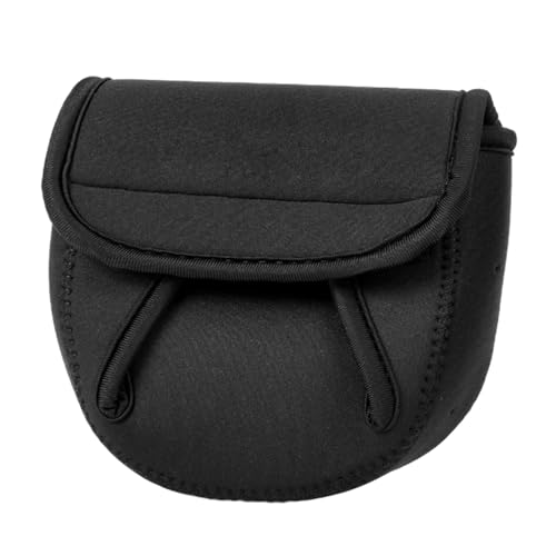 PURPLELILY Portable Spinnings Reel Cover Case Bag Fishing Reel Storage Bag Baitcasting Reel Cover Protective Pouches, Black, Small, Classic - size: Small