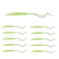 Eupheng Twist Tail Swimbait Fishing Lure, 2.3in/2.7in/4in/5.5in 100PCS Grub Saltwater Fishing Soft Bait Trailer for Bass Crappie Fishing - size: 5.5in(14cm)-10PCS-Glow