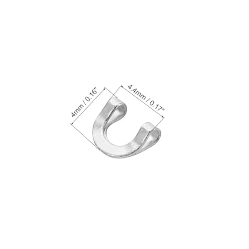 PATIKIL Fishing Spinner Clevis, Easy Spin U-Shaped Brass Links for Lure Fishing Spoon Spinnerbait Inline Parts Accessory - color: Silver Tone, size: 0.17"