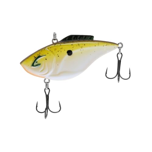 Bill Lewis Hammer-Trap - Freshwater Lifelike Lipless Crankbait Fishing Lure with Mustad Triple Grip Hooks, 3/8 Oz - 5/8 Oz - color: Guacamole, size: 5/8 OZ