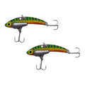 SteelShad - Mini Series (1/4 oz) - 2 Pack - Lipless Crankbait for Freshwater Fishing - Perfect for Ice Fishing, Pan Fishing, Crappie, Walleye and Bass - color: Perch (Firetiger)