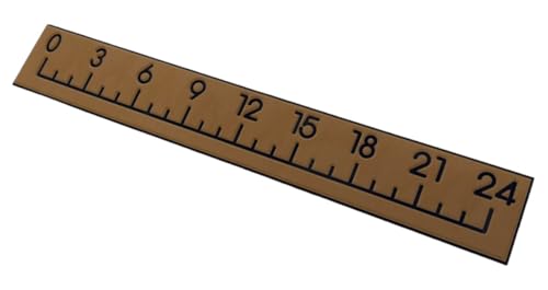 EVA Foam Fish Ruler for Boats and Kayaks, 24 Inch, Marine Grade Brown, with Self-Adhesive 3M Backing