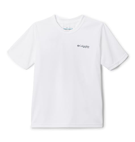 Columbia Boys Terminal Tackle PFG Tarpon Print Short Sleeve - color: White/Pfg Y Tarpon Print Palmeria, size: X-Small