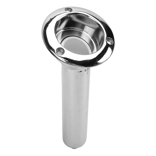 2 in 1 Boat Fishing Rod Cup Holder, Stainless Steel Fishing Rod Holder for Boats, Outrigger Cup Holder for Fishing Rod Holder, 0 Degree/15 Degree/30 Degree - size: 30 Degrees