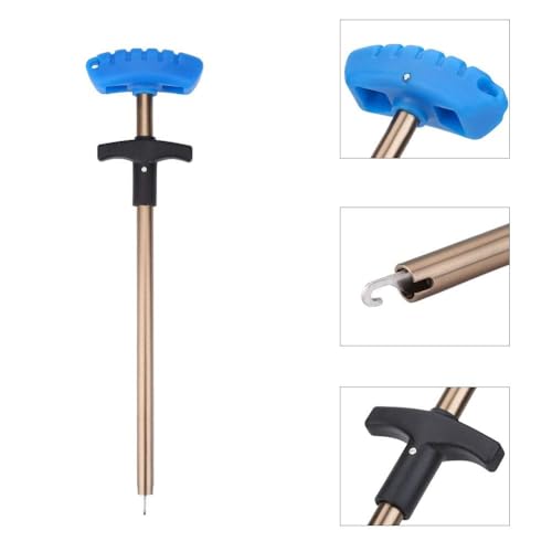 Fishing Hook Remover, 10.6in Practical T Shaped Fish Hook Detacher Remover Removing Tool Fishing Tackle Accessory for Different Types Fishing Activity (14x11cm/5.5x4.3in)
