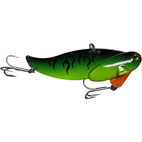 3 1/2oz - Blitz Blade - Blade Bait (5 inch) Fresh Water Saltwater Lake Trout Redfish Musky - color: Figer Tiger