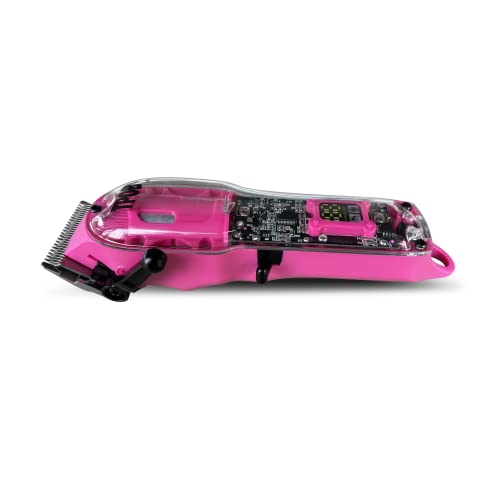 TPOB Slime 2 Candy Edition Barber Hair Clippers for Men 6800 RPM with Matte Pink Case and Taper Blade - color: Candy