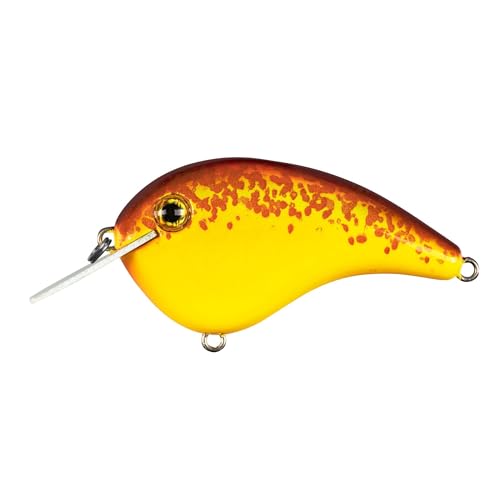 Strike King Chick Magnet Jr. Crankbait Fishing Lure, 1/4 oz, Dives 4-6 Feet, Premium Hooks - color: Chartreuse Copper