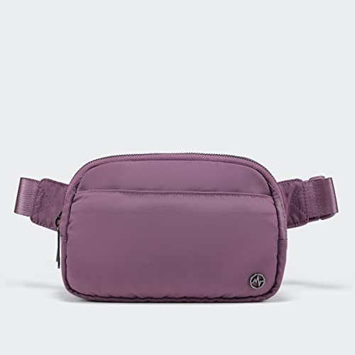 Pander Everywhere Belt Bag for Women, 5 Zipper Pockets Nylon Crossbody Fanny Pack Purse (Purple Lavender) - color: Purple Lavender