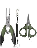 Fishing Tools Kit, Fishing Pliers,Fishing Scissors, Fishing Line Cutter for Braided Fishing Line,Fishing Gear with Lanyard - color: 6.5"Fishing Pliers Green