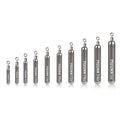 10 Pack Tungsten Skinny Drop Shot Weights, Pencil Sinkers with Round Eye for Free Rig & Finesse Bass Fishing, Drop Shot Rig Weights - color: Plain(Natural), size: 1/16oz - 5 Pack