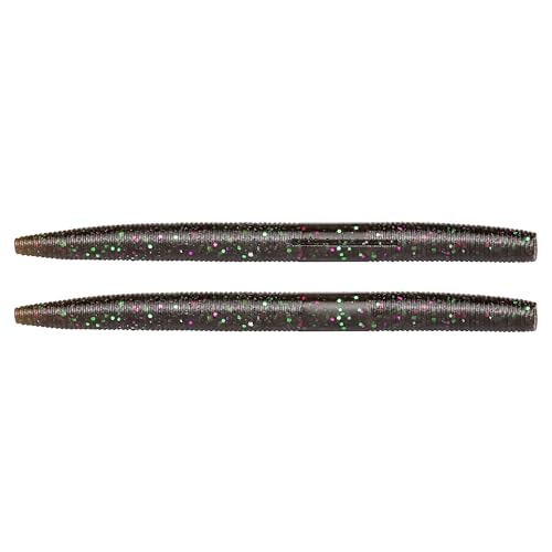 Soft Fishing Worm 100PCS, 3/4/5/6" Mega Value Pack Senko Style Soft Lures for Bass, Plastic Worm Stick Baits, Multicolor, Cost-Effective Fishing Gift - color: Rainbow Trout, size: 4"