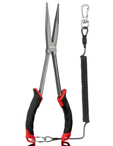 Fishing Pliers,Fishing Gear for Saltwater,Multifunction Carbon Steel with Corrosion Resistant Coated Fishing Tools - color: 11" Fishing Pliers