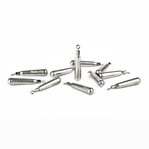 Tungsten Free Rig Weights,10Pcs Drop Shot Rig Weights Tungsten Fishing Sinkers, More Compact Than Lead Weights, Tie on Connect - size: 3/8oz - 10 Pack, style: Plain