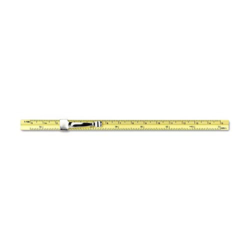 Alumicolor 3611-2 Aluminum Combination Pocket Scale With Clip, 6IN, Gold - color: Gold, size: 6 Inch, style: Combination With Clip