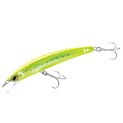 Yo-Zuri Crystal 3D (F) 90Mm 3-1/2" Minnow, Real Mullet - color: Chartreuse Silver, size: 3-1/2"