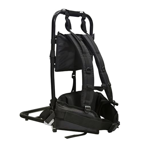 Foldable Aluminum Hunting Pack Frame, Lightweight External Frame Hiking Backpacks, Alice Pack, Hunting Backpack Frame for Travel, Outdoor, Black - color: Black