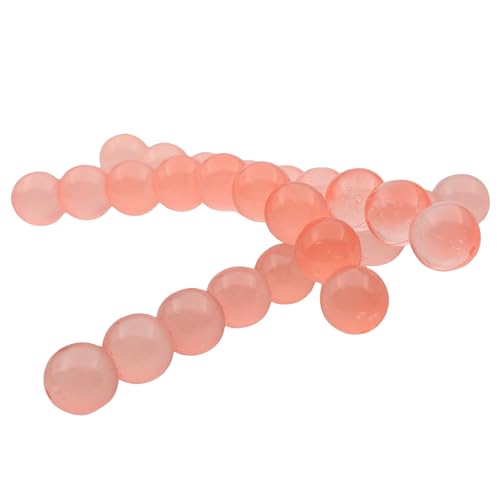 Fishing Scented Soft Plastic Beads Artificial Salmon Egg Bait Packs for Trout, Steelhead and Salmon (Spawn Roe Fishing Tackle) - color: Peach Clear Glow, size: .375"/10mm-27 Eggs per pack