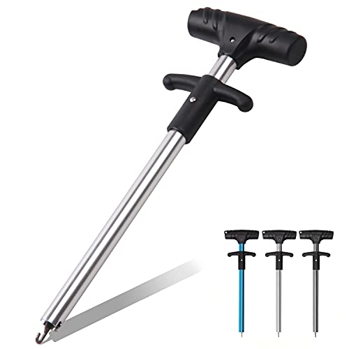 OROOTL Fishing Hook Remover Tool, Portable Easy Squeeze Out Fishing Hook Separator Extractor Aluminum Fish Dehooker Removal Puller for Saltwater Freshwater Fishing - color: Silver