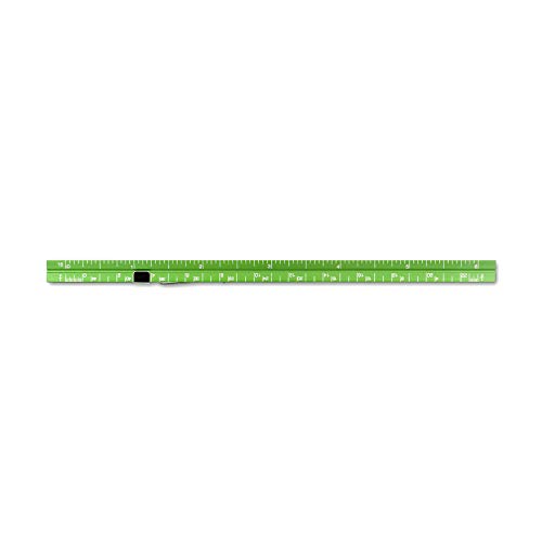 Alumicolor 3611-6 Aluminum Combination Pocket Scale With Clip, 6IN, Green - color: Green, size: 6 Inch, style: Combination With Clip