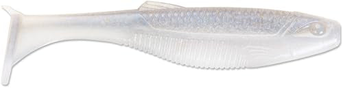 Rapala CrushCity Mayor Soft Plastic Paddle Tail Swimbait, Strong Kicking Action for Swim Jigs & Underspins, Bass, Redfish, Trout, Snook, Walleye & More - color: Albino Shad, size: 2.5"