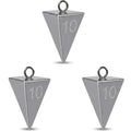 Pyramid Sinkers for Surf Fishing – Lead Fishing Weights, No-Roll Bottom Hold - style: 10oz-3pcs