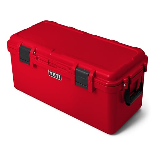 YETI LoadOut GoBox Collection, Divided Waterproof Cargo Case, Dry Box, Camera Case, Fishing Tackle Box - color: Rescue Red, size: GoBox 15
