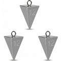 Pyramid Sinkers for Surf Fishing – Lead Fishing Weights, No-Roll Bottom Hold - style: 12oz-3pcs