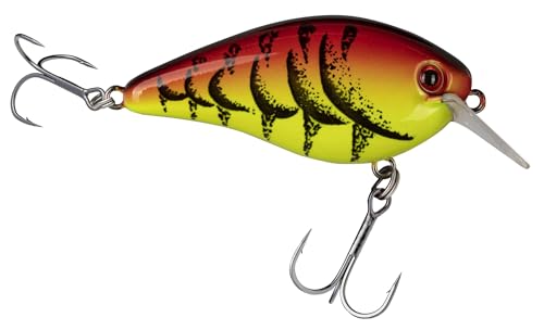 Strike King KVD 1.5 Hard Knock Fishing Lure, 3/8 oz, 3D Lifelike Eyes - color: Green Tomato, size: 3/8oz