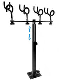 Fishing Rod Holder for Boat,Marine Fishing Pole Rack with The Function of Holding Four Fishing rods and 360 Degree Rotation & Adjustable Height,Includes mounting Plate. - color: Black