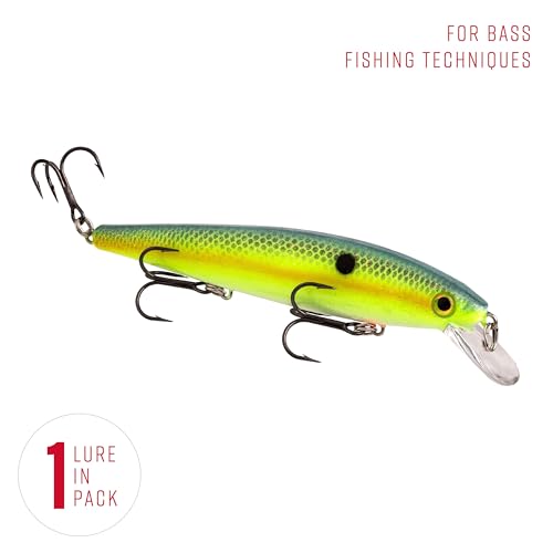 Strike King KVD Jerkbait 3 Hook - color: Chartreuse Sexy Shad, size: 4.75 inch (Pack of 1)