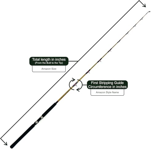 Full-Enclosure Fishing Rod Sleeve Bag Cover Sock Protector. Fits Conventional & Spinning Rods. Made in USA - color: Black, size: 5' 6" feet (66 inches long), style: 9 inches in circumference
