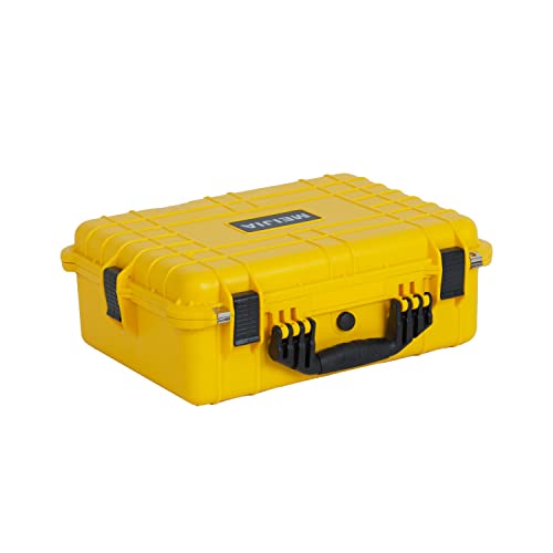 MEIJIA Portable Waterproof Protective Case,Hard Camera Case,Customized Fit Foam Inserted, Elegant Black,Fit for Camera, Equipments, Lens,Drones(Black) - color: Yellow, size: 19.78"X15.77"X7.41"