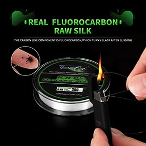 100% Pure Fluorocarbon Fishing Line - Premium Leader Material from Japan - High Strength, Abrasion-Resistant, Fast Sinking - Freshwater and Saltwater Fishing Leader - size: 26LB/0.44mm/55Yds