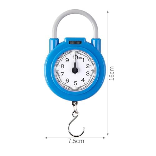 Haofy Handheld Scale, Fishing Hanging Scale Mechanical Kitchen and Fish Fishing Scale Multi Purpose Portable Hand Held Dial Weight Scale - color: Blue