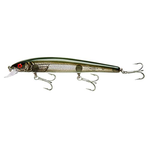 Bomber Lures Long A Slender Minnow Jerbait Fishing Lure - color: Silver Flash Green Back, style: Heavy Duty Long a Slender Minnow Jerbait Fishing Lure