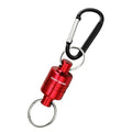 Magnetic Net Release for Fly Fishing, Aluminum Magnetic Quick Release Keychain, Fly Fishing Net Magnet Holder Retractor with Carabiner - color: red 2