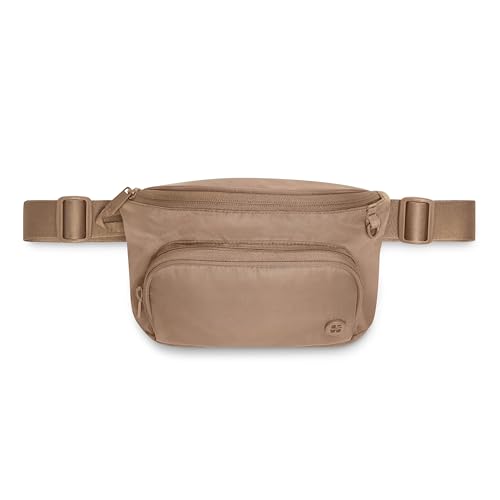 HUGGIES Unisex-Adult Diaper Waistpack Crossbody Bag - color: Brown Ochre