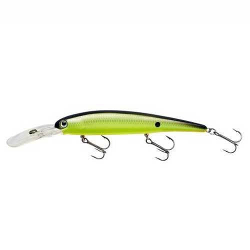 Bandit Lures 4 3/4-Inch Slender Minnow Jerkbait Trolls Up to 27 Feet Deep, Universal Color Patterns, 1 Piece - color: Chartreuse Pearl Scales, size: 4 3/4", 5/8 oz