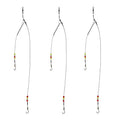 Dyxssm Fishing Hooks with Leader Rigging, Fishing Hook Line Stainless Steel Fishing Rigs Wire and Rig Hooks - size: 4#, style: Style-a: 2 Hooks Rig